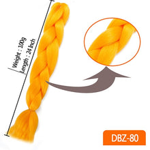 Load image into Gallery viewer, MUMUPI women 24inch Crochet Braids Box Braids 100g/pc Ombre Jumbo Braids Synthetic Braiding Hair Extensions headwear
