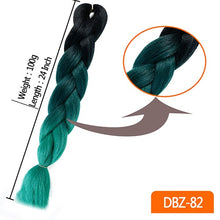 Load image into Gallery viewer, MUMUPI women 24inch Crochet Braids Box Braids 100g/pc Ombre Jumbo Braids Synthetic Braiding Hair Extensions headwear
