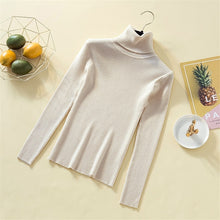 Load image into Gallery viewer, Knit Sweater Women Turtleneck Casual Pure Cashmere Pullover Autumn Winter Solid Long Sleeve Slim-jumper Soft Tops Pull Femme
