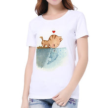Load image into Gallery viewer, Charmed 3D cat Print Casual Harajuku Women T-Shirt Summer  Short sleeve Casual Round neck Cheap Clothes China Top Mode Femme qy*
