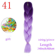 Load image into Gallery viewer, MERISIHAIR 24 inch Jumbo Braids Long Ombre Jumbo Synthetic Braiding Hair Crochet Blonde Pink Blue Grey Hair Extensions African
