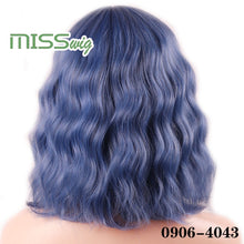 Load image into Gallery viewer, MISS WIG Short Water Wave Synthetic Hair 8Colors  Available Wig For Women Heat Resistant Fiber Daily False Hair
