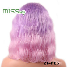 Load image into Gallery viewer, MISS WIG Short Water Wave Synthetic Hair 8Colors  Available Wig For Women Heat Resistant Fiber Daily False Hair

