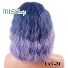 Load image into Gallery viewer, MISS WIG Short Water Wave Synthetic Hair 8Colors  Available Wig For Women Heat Resistant Fiber Daily False Hair
