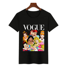 Load image into Gallery viewer, Women 2020 Summer Graphic Tee Shirt Femme Funny Princess Vogue Harajuku T Shirt Korean Tops Kawaii Streetwear Camiseta Mujer

