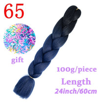 Load image into Gallery viewer, LISI HAIR 24 Inch Braiding Hair Extensions Jumbo Crochet Braids Synthetic Hair style 100g/Pc Pure Blonde Pink Green
