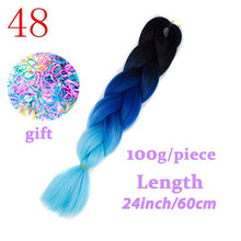 Load image into Gallery viewer, LISI HAIR 24 Inch Braiding Hair Extensions Jumbo Crochet Braids Synthetic Hair style 100g/Pc Pure Blonde Pink Green
