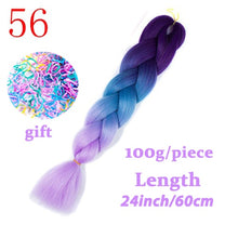 Load image into Gallery viewer, LISI HAIR 24 Inch Braiding Hair Extensions Jumbo Crochet Braids Synthetic Hair style 100g/Pc Pure Blonde Pink Green
