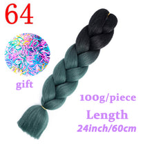 Load image into Gallery viewer, LISI HAIR 24 Inch Braiding Hair Extensions Jumbo Crochet Braids Synthetic Hair style 100g/Pc Pure Blonde Pink Green
