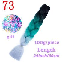 Load image into Gallery viewer, LISI HAIR 24 Inch Braiding Hair Extensions Jumbo Crochet Braids Synthetic Hair style 100g/Pc Pure Blonde Pink Green
