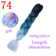 Load image into Gallery viewer, LISI HAIR 24 Inch Braiding Hair Extensions Jumbo Crochet Braids Synthetic Hair style 100g/Pc Pure Blonde Pink Green
