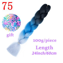 Load image into Gallery viewer, LISI HAIR 24 Inch Braiding Hair Extensions Jumbo Crochet Braids Synthetic Hair style 100g/Pc Pure Blonde Pink Green
