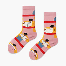 Load image into Gallery viewer, Couples Outdoor Skateboard Sox Autumn/Winter Creative Abstract Art Harajuku Hip Hop Streets Tide Sock Colorful Happy Funny Socks
