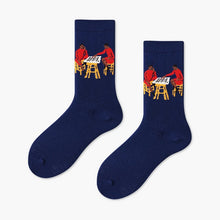 Load image into Gallery viewer, Couples Outdoor Skateboard Sox Autumn/Winter Creative Abstract Art Harajuku Hip Hop Streets Tide Sock Colorful Happy Funny Socks
