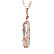 Load image into Gallery viewer, SEDmart 7Chakra Ainbow Natural Stone Copper Wire Pendant Necklace for Women Men Long Chain  Tree of Life Statement Jewelry Gift
