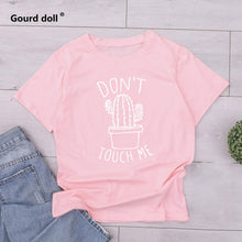 Load image into Gallery viewer, Cactus Printed Women's T-Shirt Cotton Harajuku Summer Female Top Tee For Lady Girl Funny Round neck T-shirts Hipster Tumblr
