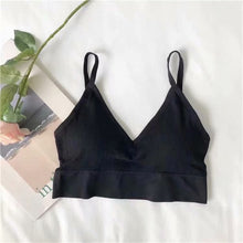 Load image into Gallery viewer, New fashion simple solid color student thread underwear bra beauty back bra tube top sports lingerie
