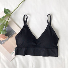 Load image into Gallery viewer, New fashion simple solid color student thread underwear bra beauty back bra tube top sports lingerie
