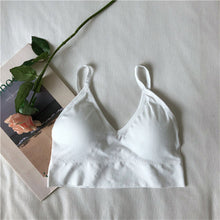 Load image into Gallery viewer, New fashion simple solid color student thread underwear bra beauty back bra tube top sports lingerie
