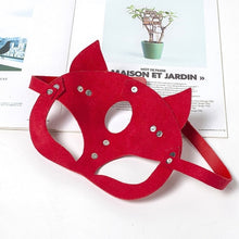 Load image into Gallery viewer, Women Sexy Mask Half Eyes Cosplay Face Cat Leather Mask Cosplay  Mask Masquerade Ball Carnival Fancy masks*
