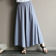 Load image into Gallery viewer, Original literature lazy wind oversized wide leg pants elastic waist drop feeling nine big leg spring and summe
