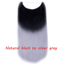 Load image into Gallery viewer, S-noilite 20inch Invisible Wire No Clip One Piece Halo Hair Extension flip in false hair Hairpieces Synthetic hair for women
