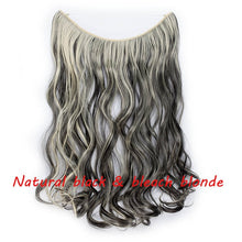 Load image into Gallery viewer, S-noilite 20inch Invisible Wire No Clip One Piece Halo Hair Extension flip in false hair Hairpieces Synthetic hair for women
