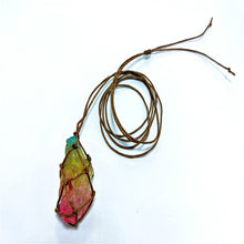 Load image into Gallery viewer, SEDmart 7Chakra Ainbow Natural Stone Copper Wire Pendant Necklace for Women Men Long Chain  Tree of Life Statement Jewelry Gift

