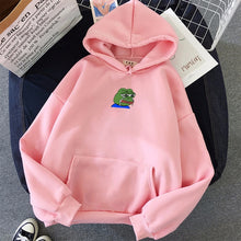 Load image into Gallery viewer, Sad Tearing Frog Print Hoodies Men/Women Hooded Sweatshirts Harajuku Hip Hop Hoodies Sweatshirt Male Japanese Streetwear Hoodie
