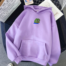 Load image into Gallery viewer, Sad Tearing Frog Print Hoodies Men/Women Hooded Sweatshirts Harajuku Hip Hop Hoodies Sweatshirt Male Japanese Streetwear Hoodie
