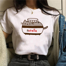 Load image into Gallery viewer, Nutella Kawaii Print T Shirt Women 90s Harajuku Ullzang Fashion T-shirt Graphic Cute Cartoon Tshirt Korean Style Top Tees Female
