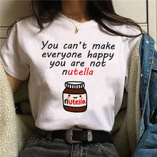 Load image into Gallery viewer, Nutella Kawaii Print T Shirt Women 90s Harajuku Ullzang Fashion T-shirt Graphic Cute Cartoon Tshirt Korean Style Top Tees Female
