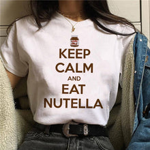Load image into Gallery viewer, Nutella Kawaii Print T Shirt Women 90s Harajuku Ullzang Fashion T-shirt Graphic Cute Cartoon Tshirt Korean Style Top Tees Female
