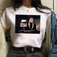 Load image into Gallery viewer, Nutella Kawaii Print T Shirt Women 90s Harajuku Ullzang Fashion T-shirt Graphic Cute Cartoon Tshirt Korean Style Top Tees Female
