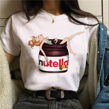 Load image into Gallery viewer, Nutella Kawaii Print T Shirt Women 90s Harajuku Ullzang Fashion T-shirt Graphic Cute Cartoon Tshirt Korean Style Top Tees Female
