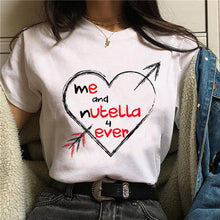 Load image into Gallery viewer, Nutella Kawaii Print T Shirt Women 90s Harajuku Ullzang Fashion T-shirt Graphic Cute Cartoon Tshirt Korean Style Top Tees Female
