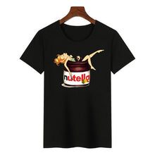 Load image into Gallery viewer, Nutella Kawaii Print T Shirt Women 90s Harajuku Ullzang Fashion T-shirt Graphic Cute Cartoon Tshirt Korean Style Top Tees Female
