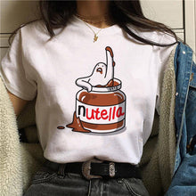 Load image into Gallery viewer, Nutella Kawaii Print T Shirt Women 90s Harajuku Ullzang Fashion T-shirt Graphic Cute Cartoon Tshirt Korean Style Top Tees Female
