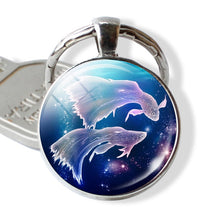 Load image into Gallery viewer, 12 Constellations Keychain Constellation Key Rings Zodiac Sign Key Chain Pendant Jewelry Libra Aries Leo Fashion Birthday Gift
