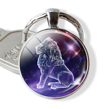 Load image into Gallery viewer, 12 Constellations Keychain Constellation Key Rings Zodiac Sign Key Chain Pendant Jewelry Libra Aries Leo Fashion Birthday Gift
