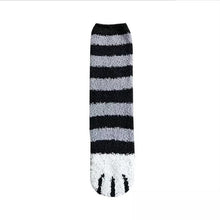 Load image into Gallery viewer, 1 pair of plush coral fleece socks female tube socks autumn and winter cat claws cute thick warm sleeping floor sleep socks
