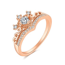 Load image into Gallery viewer, Party gifts's Choice Zircon Crown Ring Alloy Handmade Rings Wholesale Women's Rings
