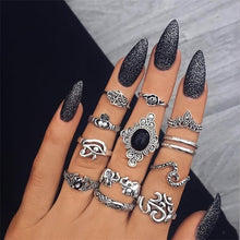 Load image into Gallery viewer, 9 Design Boho Vintage Gold Star Midi Moon Rings Set For Women Opal Crystal Midi Finger Ring 2020 Female Bohemian Jewelry Gifts
