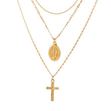 Load image into Gallery viewer, Bohemian Multilayer Pendant Necklace for Women Fashion, Geometric Charm Chain Necklace Wholesale Jewelry
