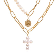 Load image into Gallery viewer, Bohemian Multilayer Pendant Necklace for Women Fashion, Geometric Charm Chain Necklace Wholesale Jewelry
