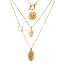 Load image into Gallery viewer, Bohemian Multilayer Pendant Necklace for Women Fashion, Geometric Charm Chain Necklace Wholesale Jewelry
