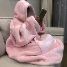 Load image into Gallery viewer, Winter Thick Comfy TV Blanket Sweatshirt Solid Warm Hooded Blanket Adults and Children Fleece Weighted Blankets for Beds Travel
