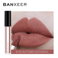 Load image into Gallery viewer, BANXEER Lipgloss Matte 8 Colors Lip Gloss Velvety Lipstick Liquid Matte Waterproof Lip Tint Full &amp; rich Sexy Lip Makeup Cosmetic
