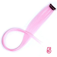 Load image into Gallery viewer, Vigorous Long Straight Clip In One Piece Hair Extensions 20 Inch Synthetic Two Tone Fake Hair for Women Girls
