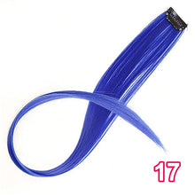 Load image into Gallery viewer, Vigorous Long Straight Clip In One Piece Hair Extensions 20 Inch Synthetic Two Tone Fake Hair for Women Girls

